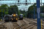 Train # 4343 Continues slowly to the station platform.